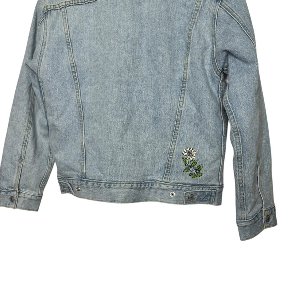 Denim Jacket Sherpa Trucker Embroidered Levi's 36137-0029 Blue Size Small - Picture 8 of 10